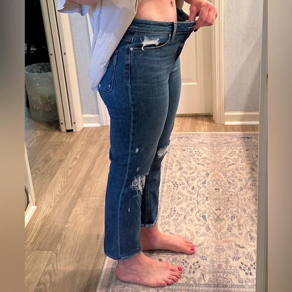 Paige Cindy Crop in Destructed Bazar Size 30 - Picture 6 of 12